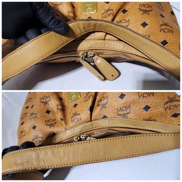 Authentic MCM Visetos Shoulder Bag Brown - Picture 11 of 15
